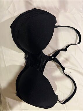 Ambrielle Black Lace-Trim front open Bra 34c
